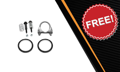 Northeastern Exhaust | Stainless Steel Intermediate Resonator Pipe Compatible for 2012-2015 Honda Civic 1.8L | Free Gakets, Clamp and Bolts and Nuts Included
