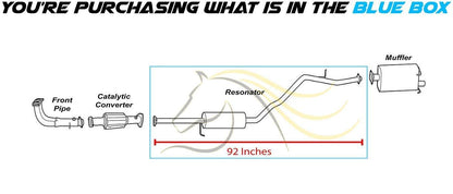 Northeastern Exhaust | Stainless Steel Exhaust Resonator Pipe Compatible for Honda CR-V 1997-2001 2.0L | Free Clamp, Gaskets, Hangers, Spring Bolt Kit, and Bolts & Nuts Included