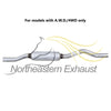 Northeastern Exhaust | Stainless Steel Exhaust Resonator Pipe Compatible for 2007-2017 Jeep Compass & Patriot 2.4L | For Four-Wheel Drive (4WD) | Free Clamps Included | Automotive Replacement Part