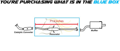 Northeastern Exhaust | Stainless Steel Exhaust Resonator Pipe Compatible for  2005-2006 Honda CRV 2.4L | Free Gaskets, Clamp, and Spring Bolt Kit Included | Automotive Replacement Part | Japan Models