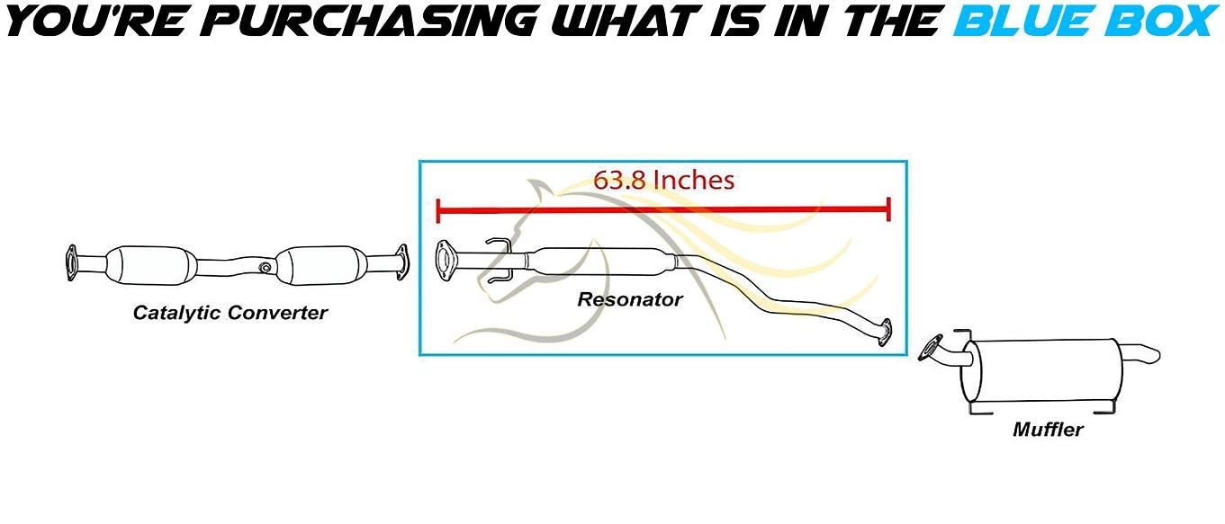 Resonator Exhaust Pipe for 2007-2012 Nissan Versa 1.8L and 2009-2011 Versa 1.6L