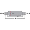 Colt Exhaust - Universal 1.75" Glass Pack Muffler/Resonator (Stainless Steel, 20" Length)