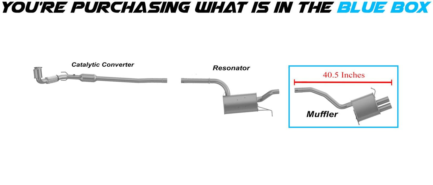 Exhaust Muffler for 2009-2013 Volkswagen CC 2.0L and 2006-2010 Passat 2.0L