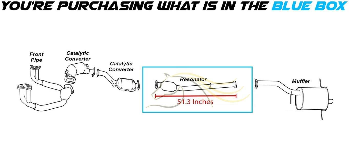 Northeastern Exhaust | Stainless Steel Exhaust Resonator Pipe Compatible for Subaru Forester 1998 2.5L | Impreza 1998 2.5L  | Impreza 1997 1.8L | Impreza 1997-1998 2.2L | Free Gaskets Included