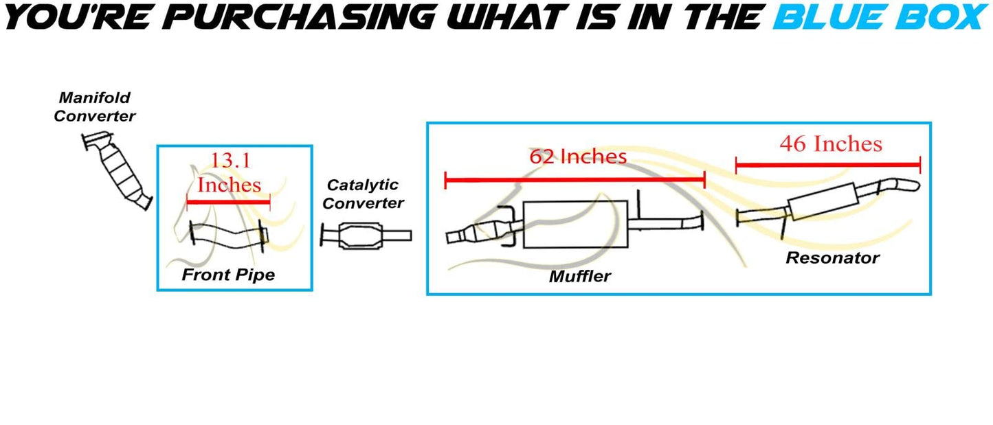 Exhaust Pipe Muffler and Resonator for 2009-2012 Ford Escape 2.5L and 2009-2011 Mazda Tribute 2.5L