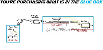 2002-2005 Saab 9-2X and Subaru Impreza 2.5L Front Pipe, Resonator and Muffler Exhaust System Kit