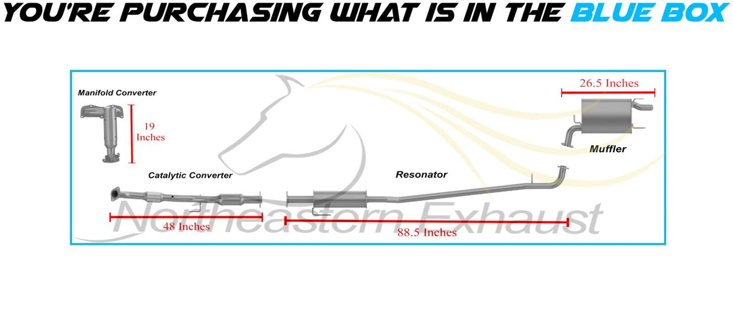 2007-2009 Toyota Camry 2.4L Exhaust System Kit with EPA Approved Catalytic
