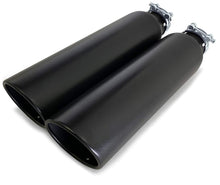 Pair of Universal Black Coated Exhaust Tips ( 2.5" ID x 4" OD x 18" Long )