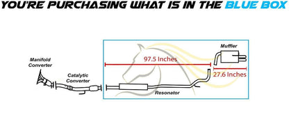 2002-2006 Nissan Altima 2.5L Exhaust Resonator Pipe and Muffler