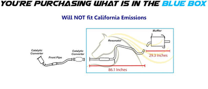 1998-2000 Nissan Altima 2.4L Exhaust Resonator Pipe and Muffler