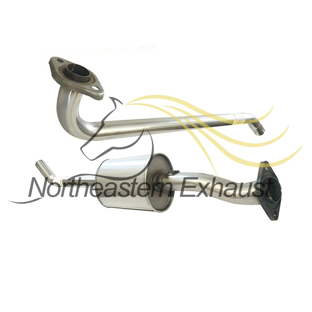 Resonator Pipe and Muffler Exhaust for 1995-1997 1.8L | 1996-1997 1.6L Toyota Corolla and Geo Prizm