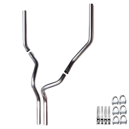 1987-2002 Chevrolet Silverado/C/K 1500 and 2500 Dual 2.5'' Mandrel-Bent Exhaust Pipe Kit for Gas Models