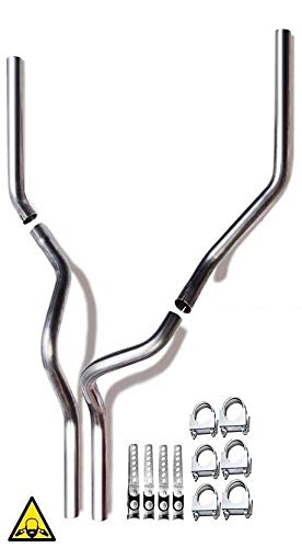 1987-2002 Chevrolet Silverado/C/K 1500 and 2500 Dual 2.5'' Mandrel-Bent Exhaust Pipe Kit for Gas Models