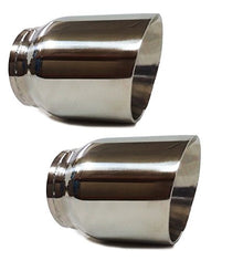 Pair of Universal Angle Cut Exhaust Tip