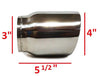 Pair of Universal Angle Cut Exhaust Tip | 3" Inlet | 4" Outlet | 5.5" Long