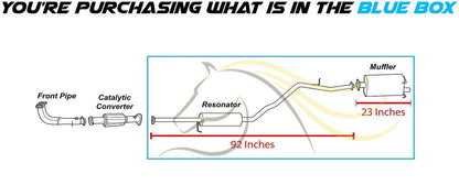 1997-2001 Honda CRV 2.0L Muffler & Resonator Pipe Exhaust System Kit