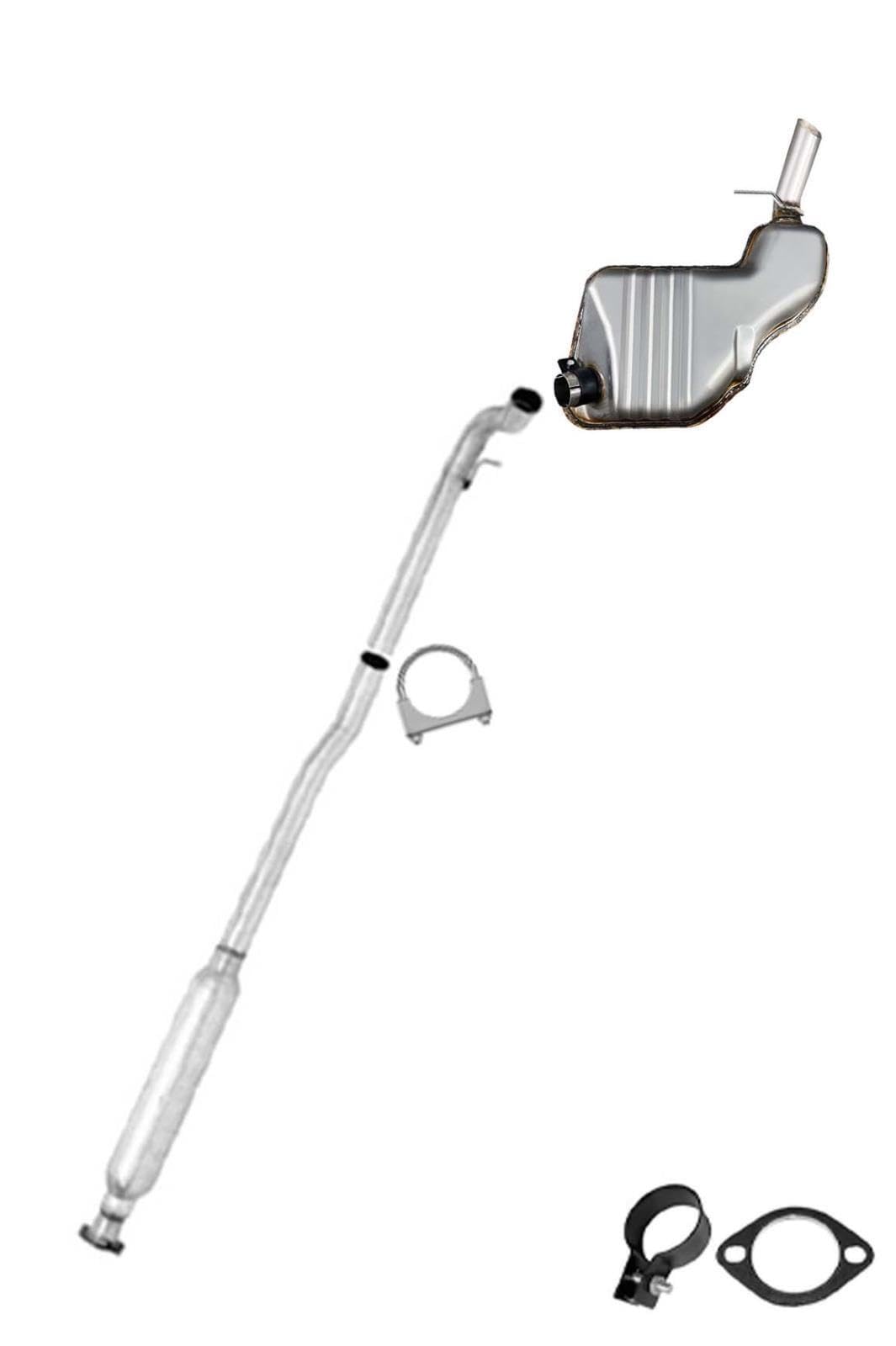 2003-2007 Volvo V70 and XC70 2.5L Exhaust Resonator Pipe and Muffler