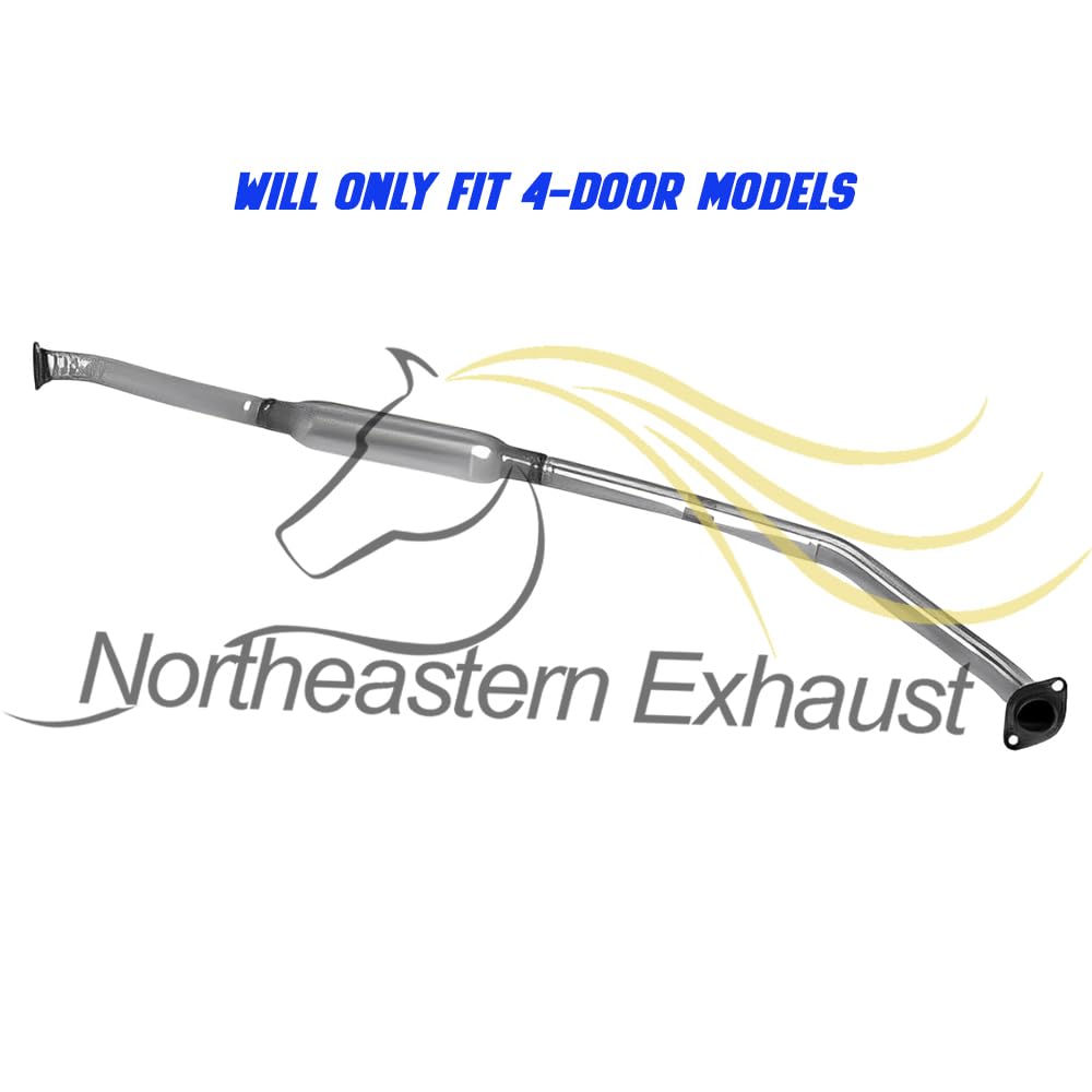 Northeastern Exhaust | Direct Fit Resonator Pipe and Muffler Exhaust System Kit Compatible for Toyota RAV4 1998-2000 2.0L 4-Door | Free Gasket Included | Only for 4-Door Models