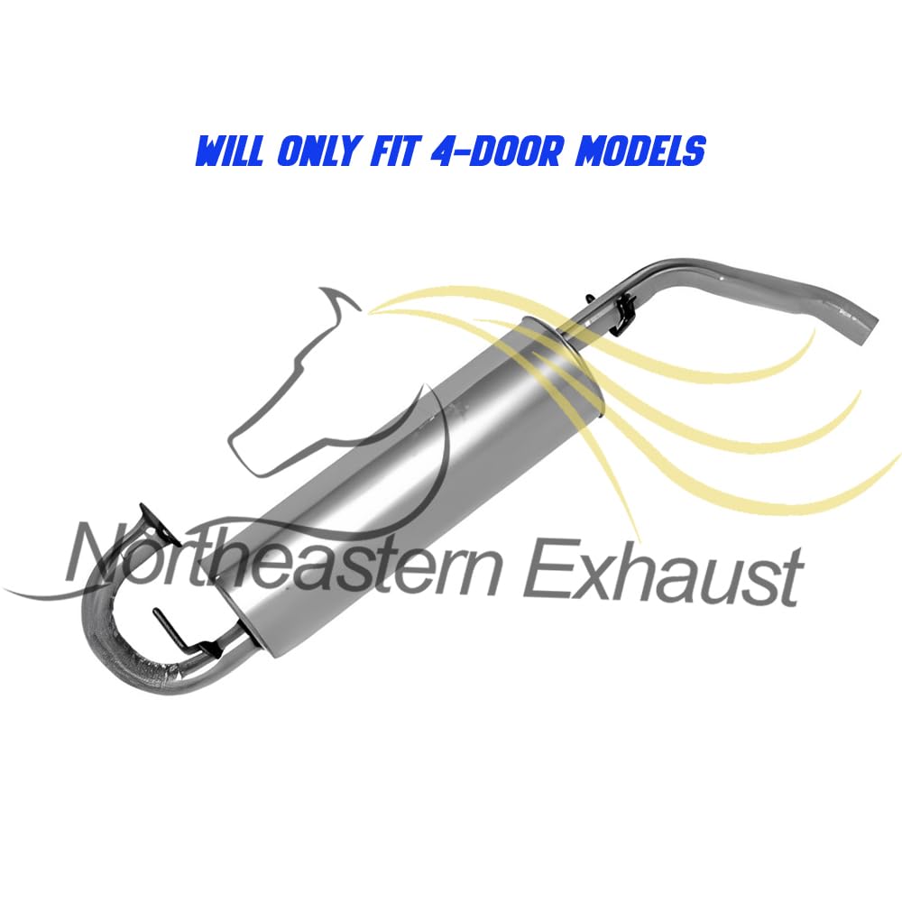 Northeastern Exhaust | Direct Fit Resonator Pipe and Muffler Exhaust System Kit Compatible for Toyota RAV4 1998-2000 2.0L 4-Door | Free Gasket Included | Only for 4-Door Models