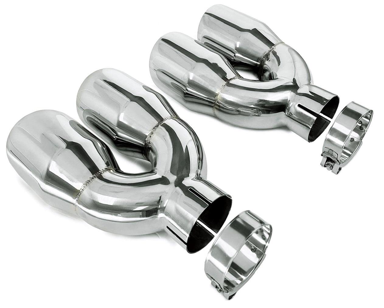 Pair of Universal Dual Exhaust Tips