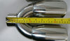 Pair of Universal Dual Exhaust Tips - 2.5" ID | 3.5" OD | 10" Long