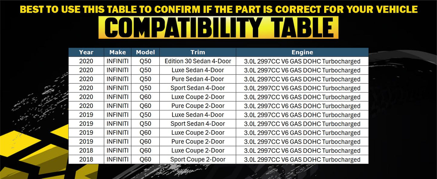 2018-2020 Infiniti Q50/Q60 3.0L EPA Approved Catalytic Converter