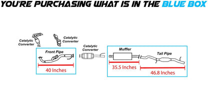 2005-2007 Mercury Mariner 3.0L Exhaust Y-Pipe, Muffler and Tail Pipe