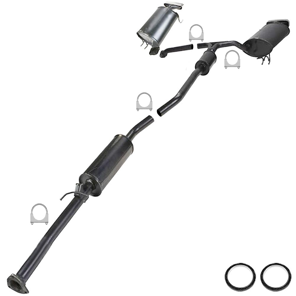 Northeastern Exhaust | Stainless Steel Resonator and Muffler Assembly Exhaust System Kit Compatible for Acura TL 2009-2014 3.5L | Free Clamps and Gaskets | Automotive Replacement Part