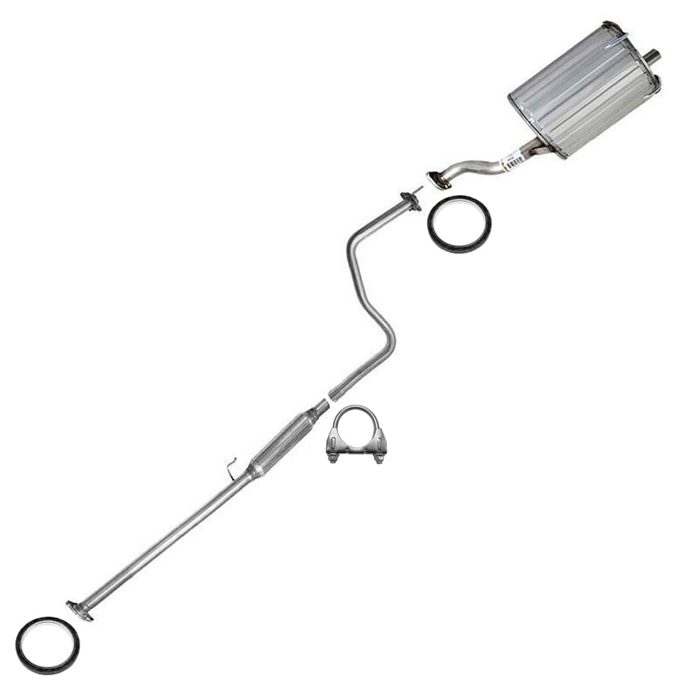 Northeastern Exhaust | Stainless Steel Resonator and Muffler Exhaust System Kit Compatible for Honda Civic 1996-2000 1.6L | Free Gaskets and Clamp Included | Automotive Replacement Part