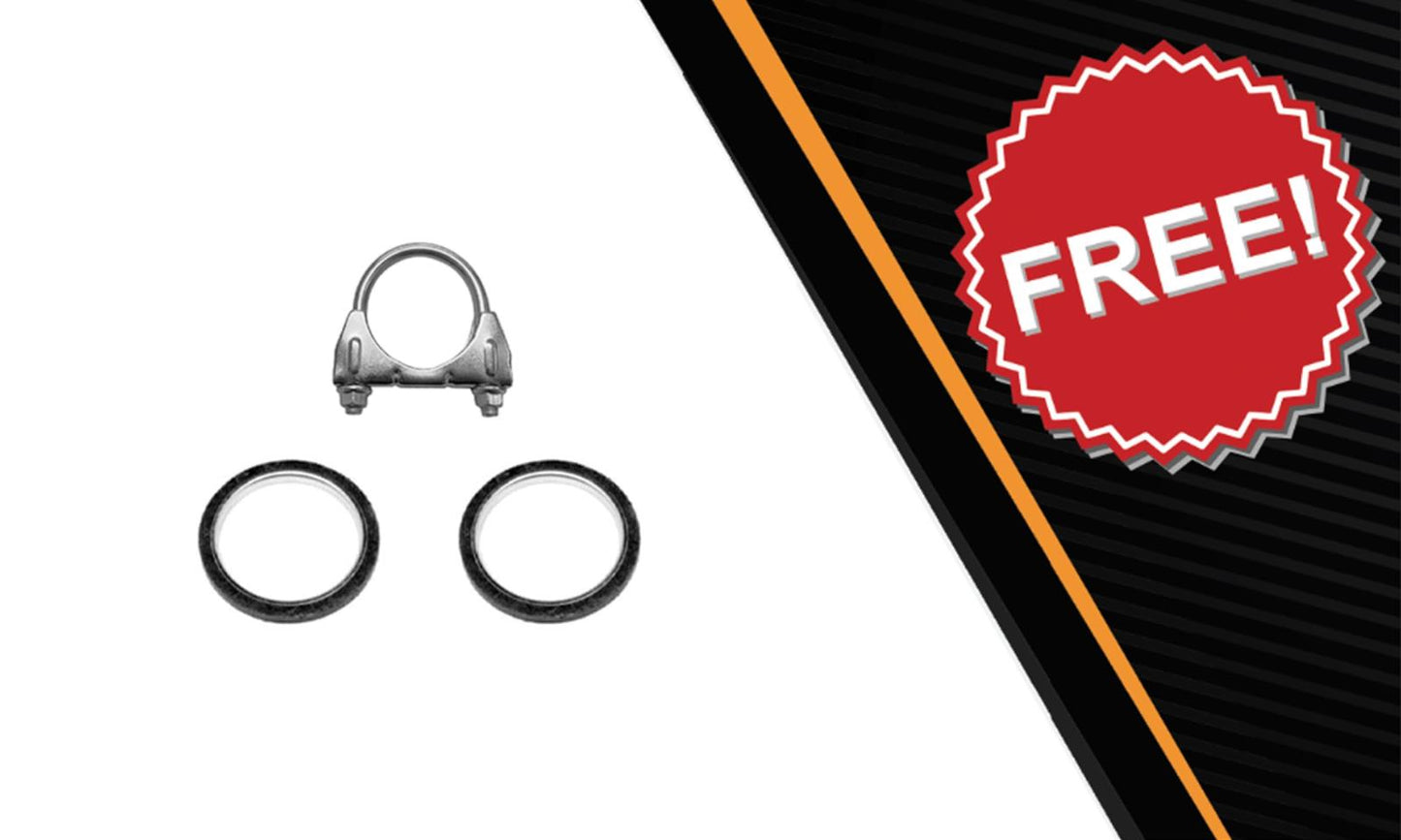 Northeastern Exhaust | Stainless Steel Resonator and Muffler Exhaust System Kit Compatible for Honda Civic 1996-2000 1.6L | Free Gaskets and Clamp Included | Automotive Replacement Part