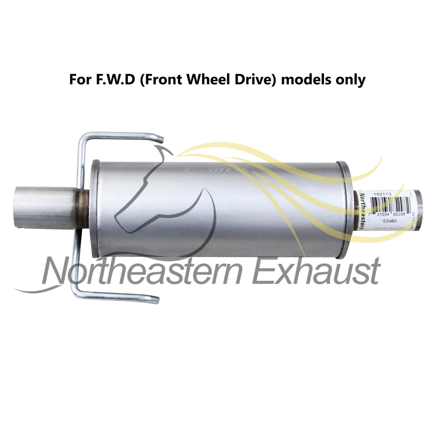 2006-2011 Mercury Milan 3.0L Exhaust Resonator Pipe, Intermediate Pipe, and Pair of Muffler