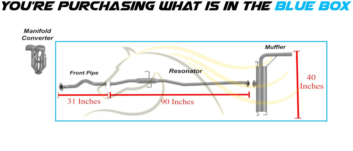 Northeastern Exhaust | Stainless Steel Front Pipe Resonator Muffler Exhaust System Kit Compatible for Toyota RAV4 2001-2003 2.0L | Free Gaskets and Spring Bolt Kit Included | Automotive Replacement Part