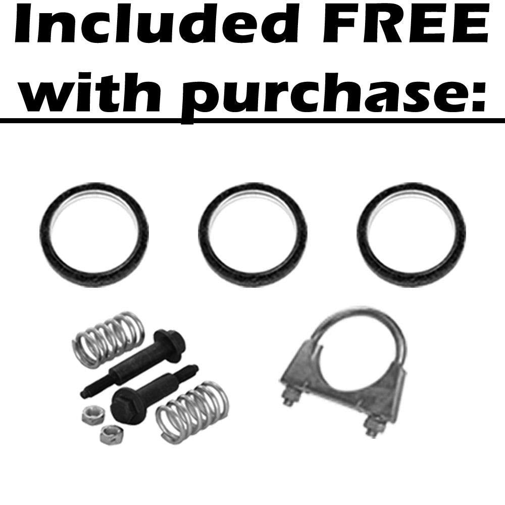 Northeastern Exhaust | Stainless Steel Front Pipe Resonator Muffler Exhaust System Kit Compatible for Toyota RAV4 2001-2003 2.0L | Free Gaskets and Spring Bolt Kit Included | Automotive Replacement Part