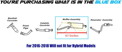 Northeastern Exhaust | Stainless Steel Direct Fit Exhaust Center Muffler Compatible for 2013-2018 Toyota RAV4 2.5L | Free Gaskets and Clamps and Spring Bolt Kit Included | Automotive Replacement Part
