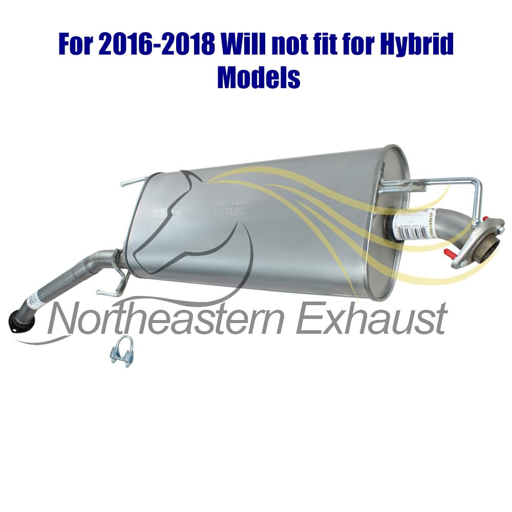 Northeastern Exhaust | Stainless Steel Direct Fit Exhaust Center Muffler Compatible for 2013-2018 Toyota RAV4 2.5L | Free Gaskets and Clamps and Spring Bolt Kit Included | Automotive Replacement Part