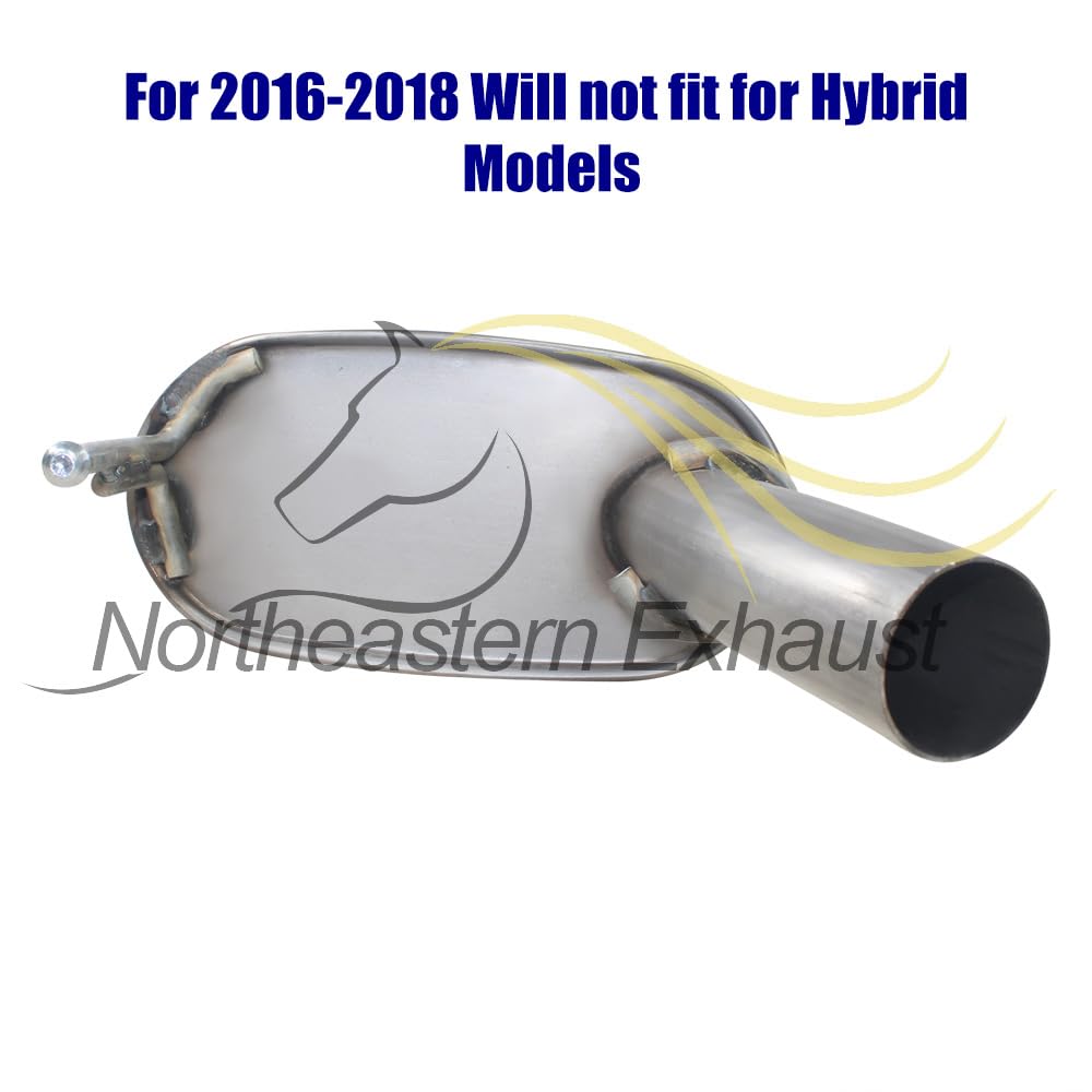 Northeastern Exhaust | Stainless Steel Direct Fit Exhaust Center Muffler Compatible for 2013-2018 Toyota RAV4 2.5L | Free Gaskets and Clamps and Spring Bolt Kit Included | Automotive Replacement Part