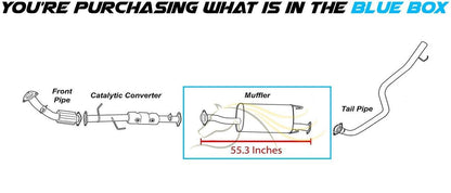Northeastern Exhaust | Stainless Steel | Exhaust Resonator Pipe Compatible for Toyota 4Runner 2003-2017 4.0L | GX470 & 4Runner 2003-2004 4.7L | Free Gaskets and Spring Bolt Kit Included