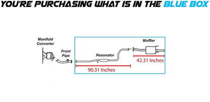 1999-2000 Honda Civic 1.6L Resonator Pipe and Muffler