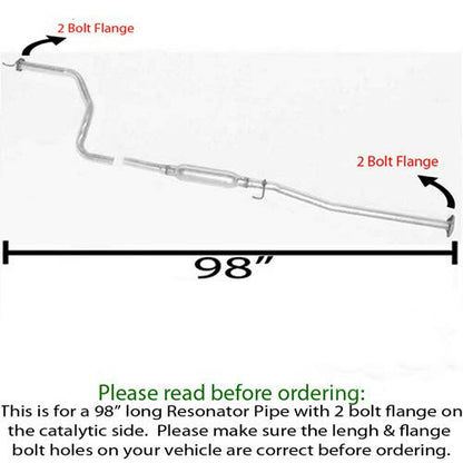 1999-2000 Honda Civic 1.6L Resonator Pipe and Muffler