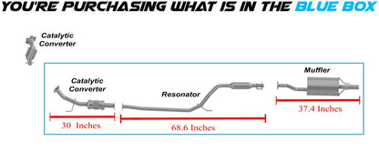 2006-2011 Honda Civic 1.3L Catalytic Converter, Resonator Pipe and Muffler