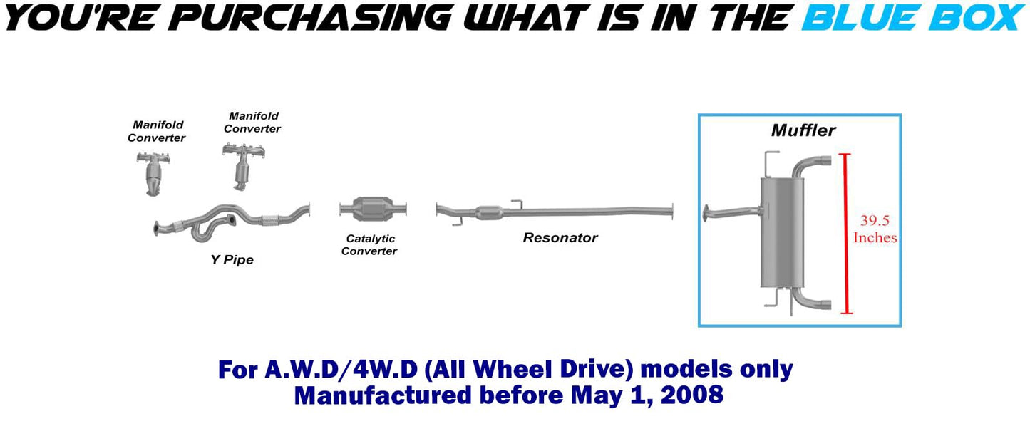 2005-2009 Hyundai Tucson 2.7L Exhaust Muffler