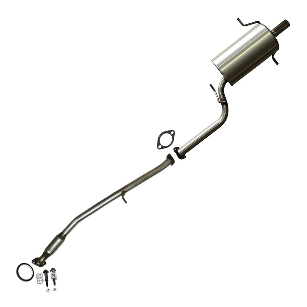 Northeastern Exhaust | Stainless Steel Resonator Pipe & Rear Muffler Exhaust System Kit Compatible for Subaru Impreza 1999-2001 2.2L | Free Gaskets and Spring Bolt Kit Included | Automotive Replacement Part