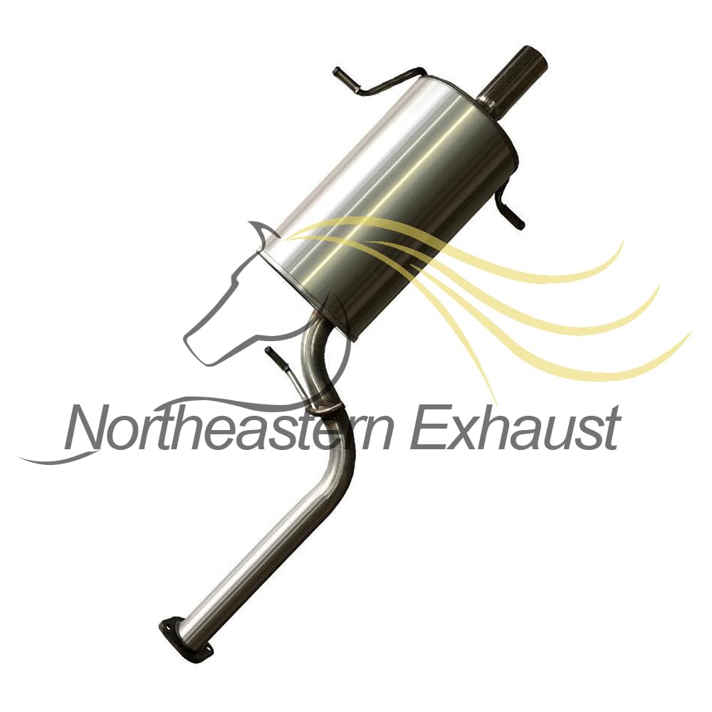 Northeastern Exhaust | Stainless Steel Resonator Pipe & Rear Muffler Exhaust System Kit Compatible for Subaru Impreza 1999-2001 2.2L | Free Gaskets and Spring Bolt Kit Included | Automotive Replacement Part