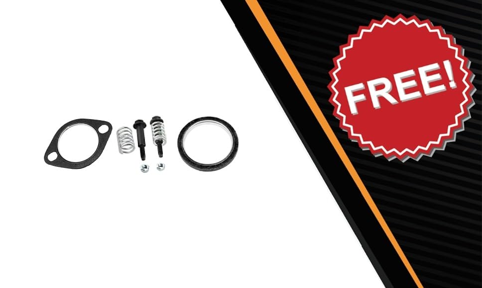 Northeastern Exhaust | Stainless Steel Resonator Pipe & Rear Muffler Exhaust System Kit Compatible for Subaru Impreza 1999-2001 2.2L | Free Gaskets and Spring Bolt Kit Included | Automotive Replacement Part