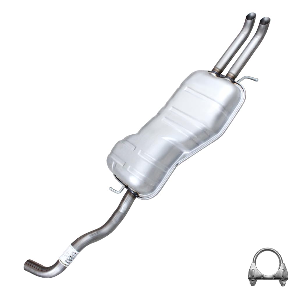 Northeastern Exhaust | Stainless Steel Rear Exhaust Muffler Compatible for 1999-2005 Volkswagen Jetta 1.9L | 1999-2004 Volkswagen Jetta 2.8L | 2000-2005 Volkswagen Jetta 1.8 | Sleeve & Hanger Included