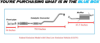 2011-2013 Hyundai Elantra 1.8L Front Pipe, Catalytic Converter and Muffler