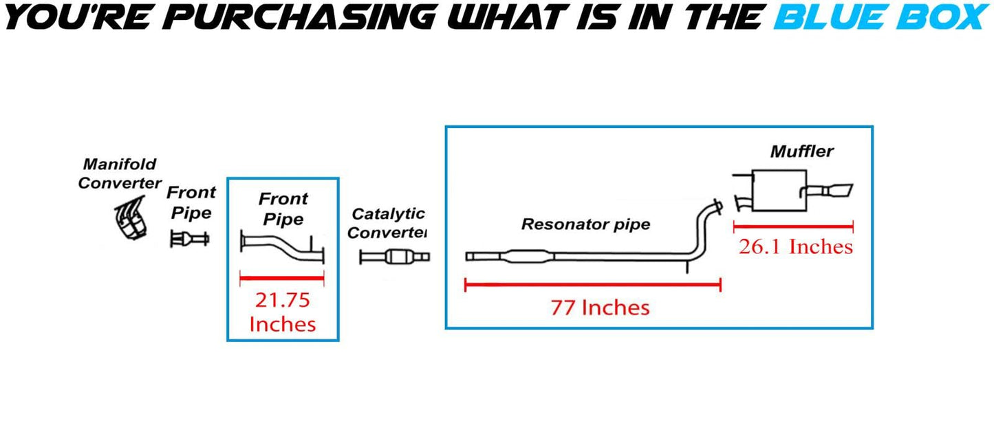 2006-2009 Mitsubishi Eclipse 2.4L Exhaust Pipe, Resonator and Muffler