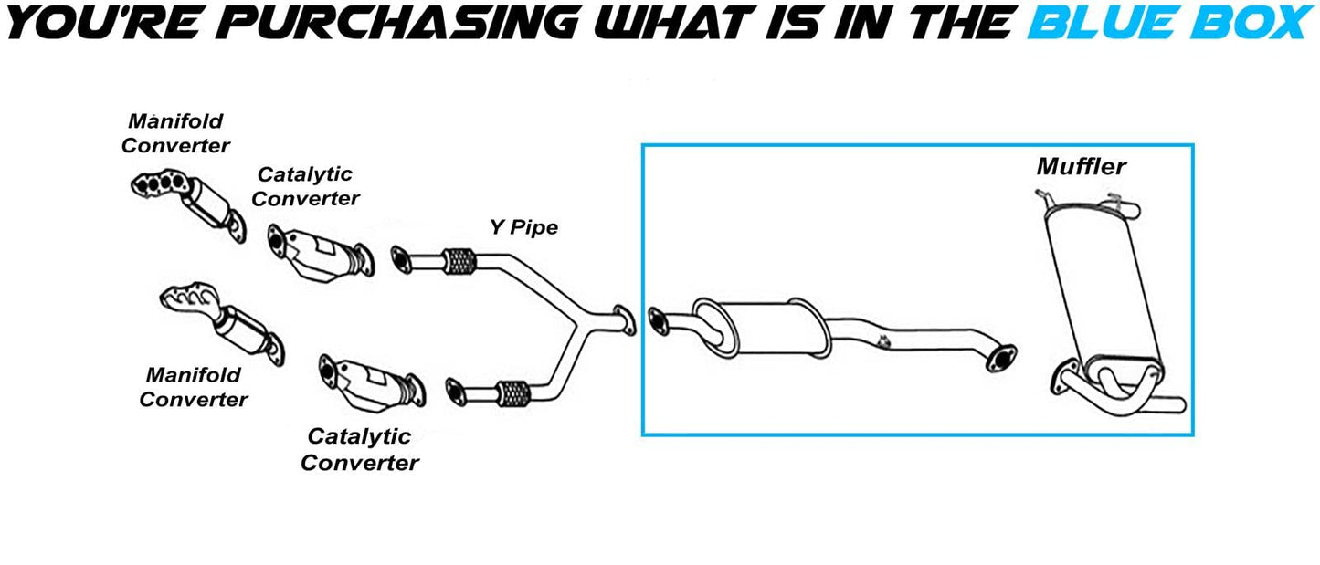 2005-2008 Infiniti FX45 4.5L Exhaust Muffler Assembly