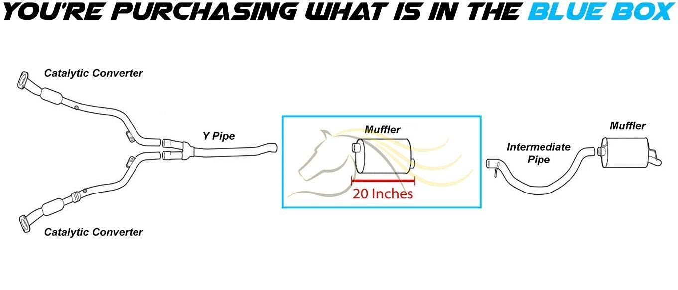 Exhaust Muffler for 2005-2010 Chrysler 300 | 2006-2010 Dodge Charger | 2005-2008 Magnum | 2.7/3.5/5.7L