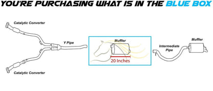 Exhaust Muffler for 2005-2010 Chrysler 300 | 2006-2010 Dodge Charger | 2005-2008 Magnum | 2.7/3.5/5.7L